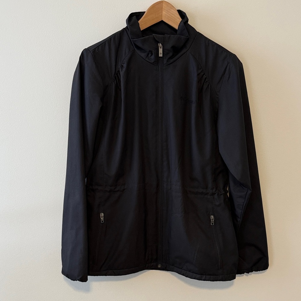 Columbia Women's Black Windbreaker Jacket - Medium